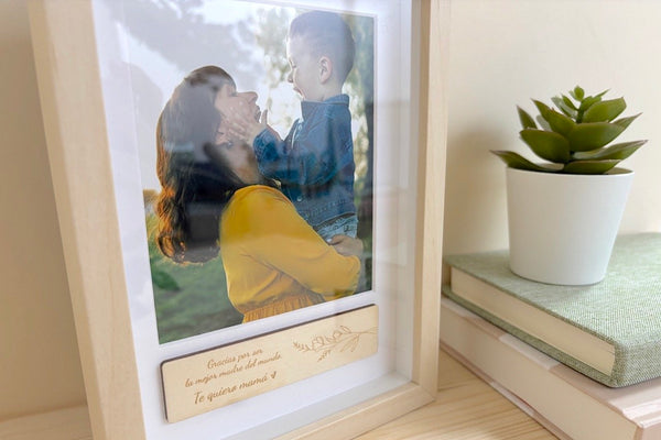 Marco de fotos - Placa madera (Día de la madre)