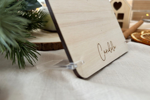 Placa huella bebé personalizada