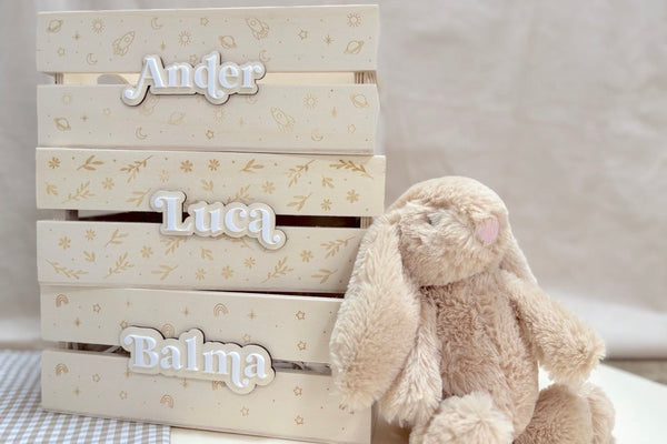 Caja recuerdos - Nombre metacrilato