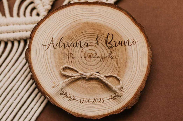 Porta alianzas con frase personalizada - Lletres de Vida