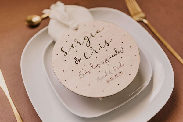 Placa de madera ¡Sois los siguientes! Puntitos - Lletres de Vida