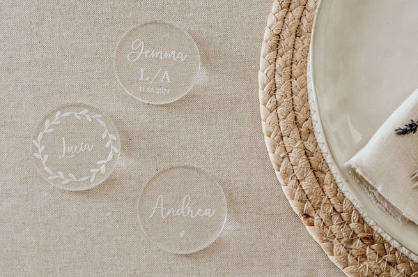 Marcasitios metacrilato transparente circulo