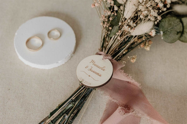 Medalla para ramo - Separador corazón