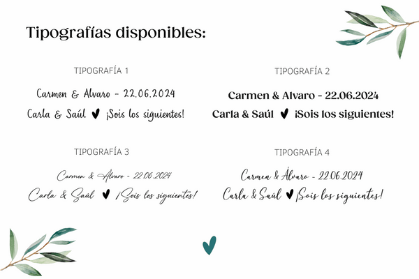 Base porta fotos - ¡Sois los siguientes!