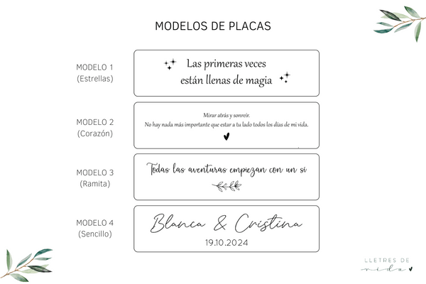 Marco de fotos - Placa madera