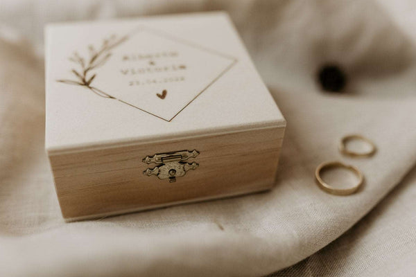 Caja porta alianzas - Rombo floral - Lletres de Vida