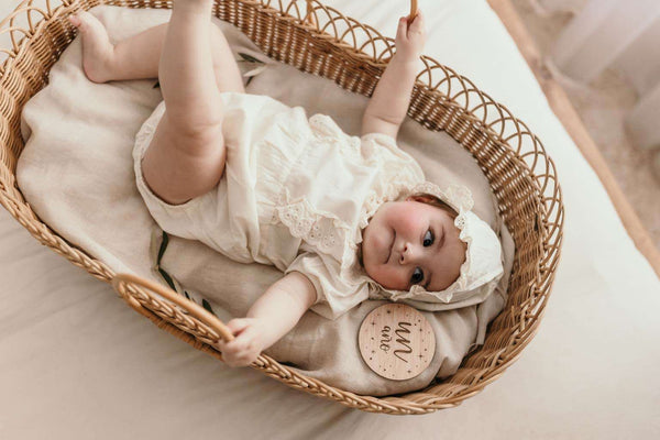 Placas madera cumple meses bebé - Estrellas - Lletres de Vida