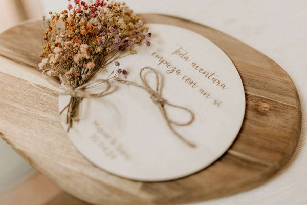 Porta alianzas - Placa ramillete - Lletres de Vida