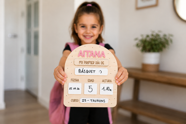 Placa madera personalizada - Primeras veces
