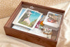 Caja recuerdos madera nogal - Viajes