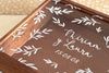Caja recuerdos madera nogal - Floral