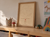 Mapa de estrellas personalizado en madera